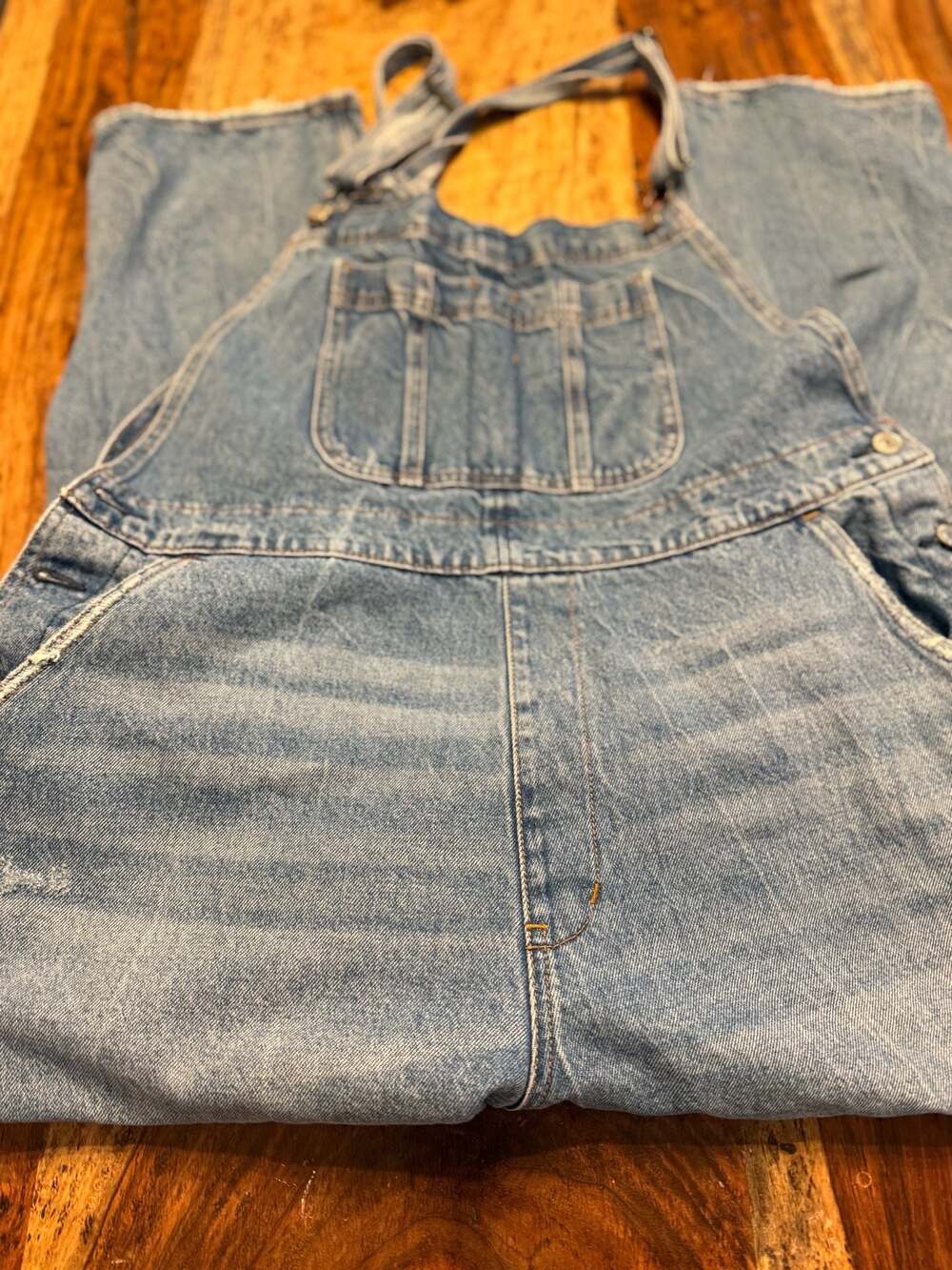 Abercrombie & Fitch Distressed Denim Overalls Size XL 90s vibes